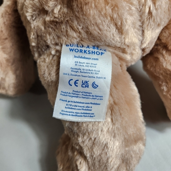 Build-A-Bear Pawlette Tan Floppy Eared Bunny Rabbit Curved 14" - Picture 8 of 9